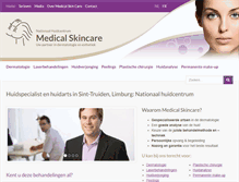 Tablet Screenshot of medicalskincare.be